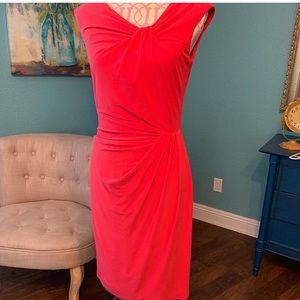 Ralph Lauren coral midi dress